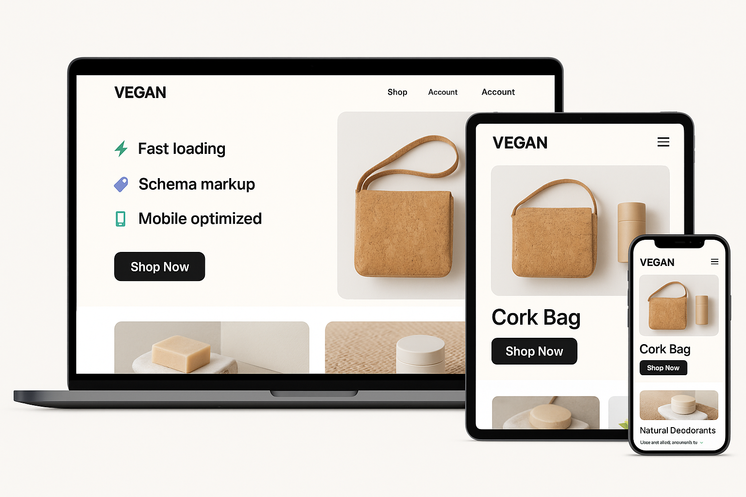 Vegan Product SEO Website Design